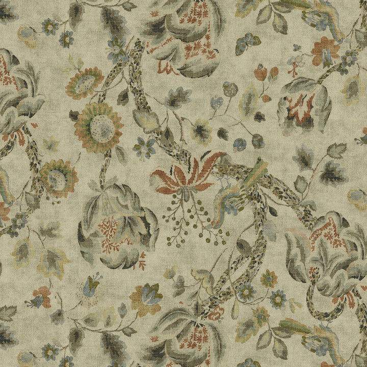 Adalet Chutney 682500 by WAVERLY Designer Fabric - 80% cotton, 20% linen China 51000 Horizontal: 27 and Vertical: 25.25 54  - Swanky Fabrics -