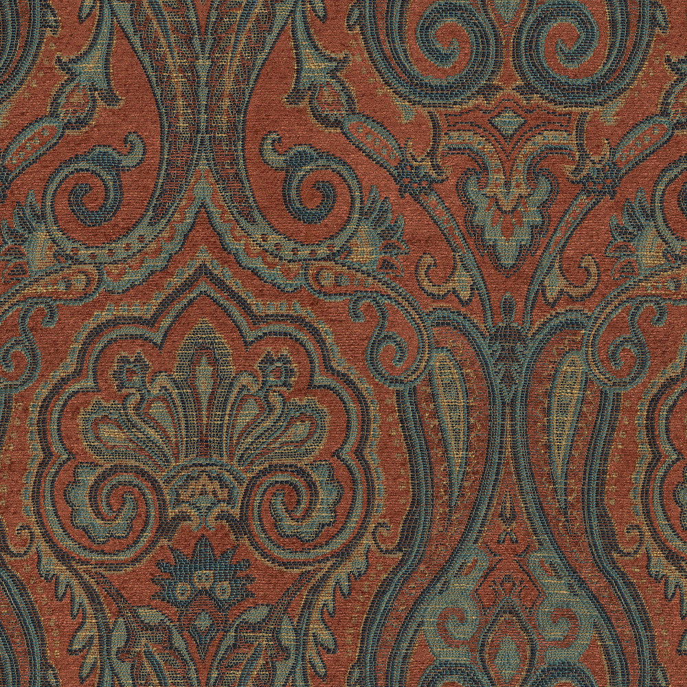 Clubroom Paisley Majesty 682540 by WAVERLY Designer Fabric - 71% polyester, 28% rayon China 15000 Horizontal: 14.25 and Vertical: 15 54  - Swanky Fabrics -