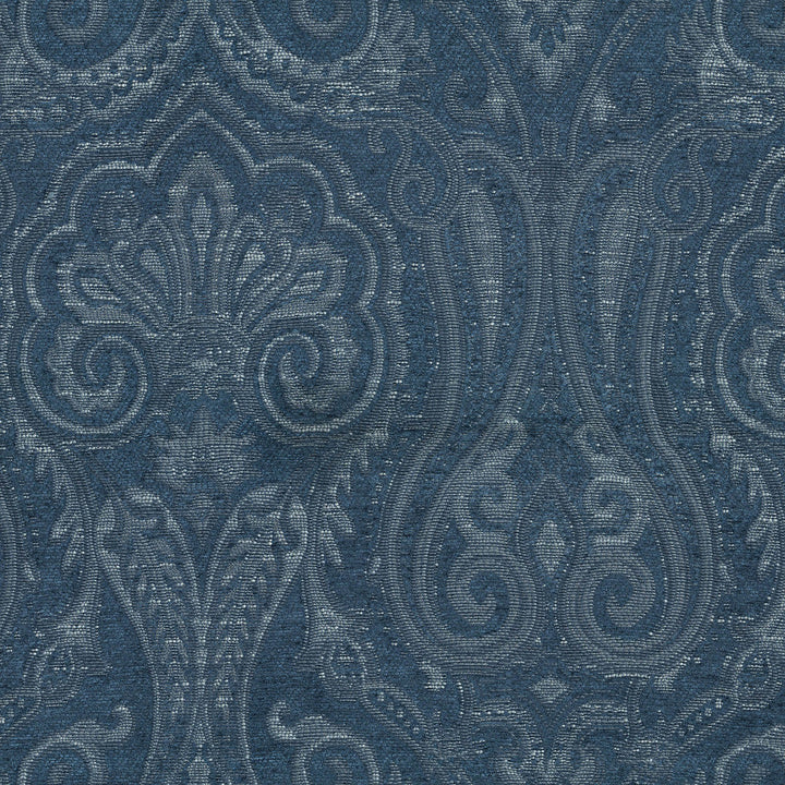 Clubroom Paisley Prussian 682541 by WAVERLY Designer Fabric - 71% polyester, 28% rayon China 15000 Horizontal: 14.25 and Vertical: 15 54  - Swanky Fabrics -