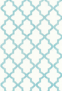 Schumacher Fabric Tangier Embroidery Caribbean 68342