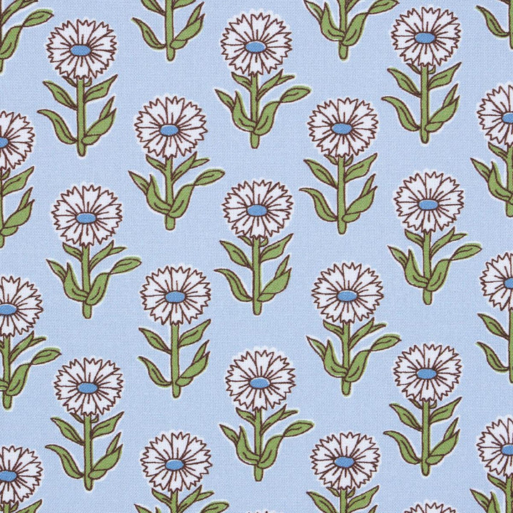 Adeline Mineral & Leaf 180581 by Schumacher Designer Fabric New Traditional: Provenal 3.38" - Swanky Fabrics -