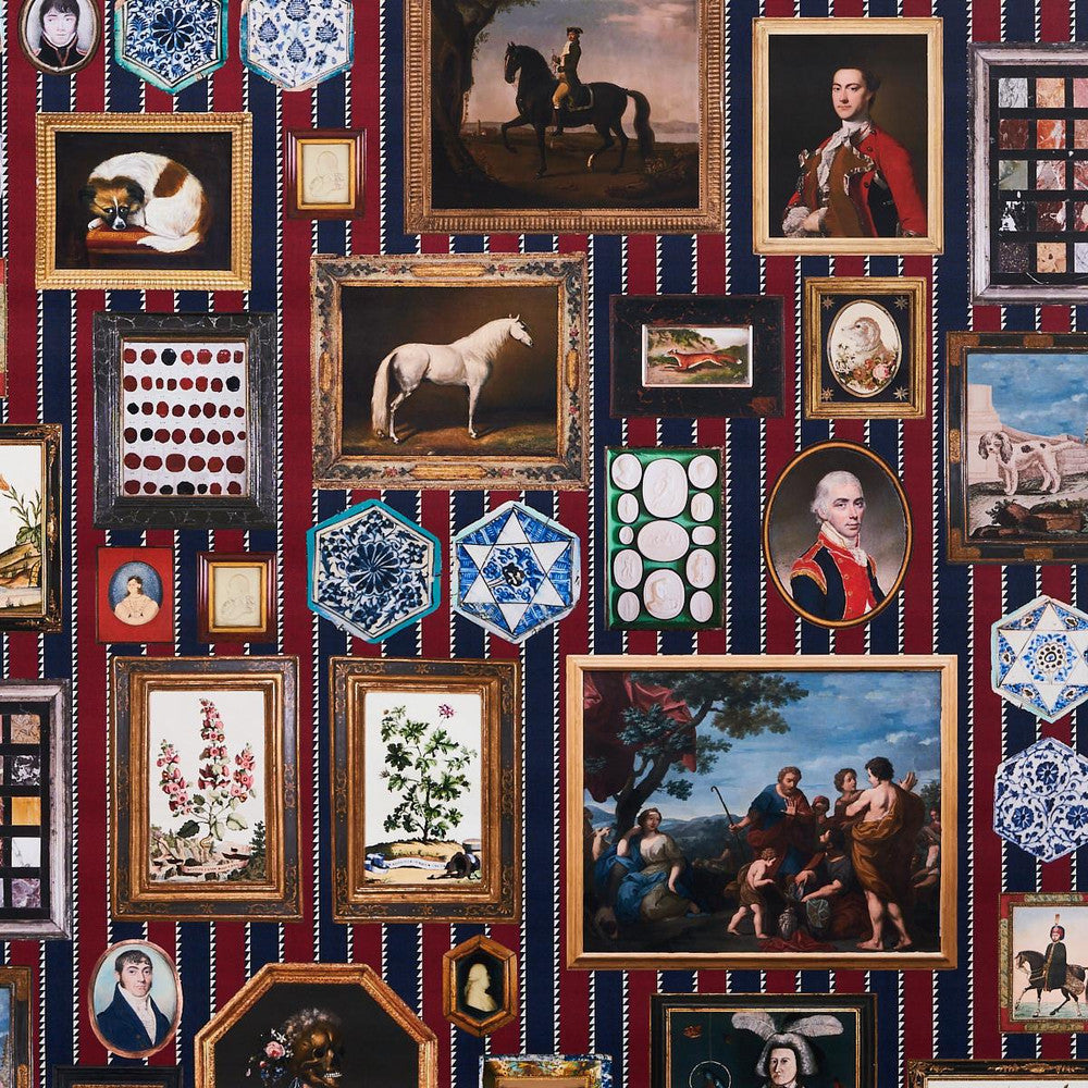 Le Grand Tour Stripe 5014291 by Schumacher Designer Wallpaper Johnson Hartig 54.0" - Swanky Fabrics -