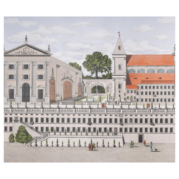 Piazza Firenze Document 5014300 by Schumacher Designer Wallpaper Johnson Hartig 162.0" - Swanky Fabrics -