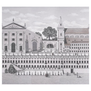 Schumacher Wallpaper Piazza Firenze Grisaille 5014301