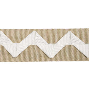 Schumacher Trim Lazare Appliqu Tape Ivory On Natural 82242