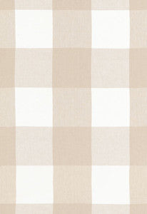 Schumacher Fabric Key Largo Check Sahara 68371