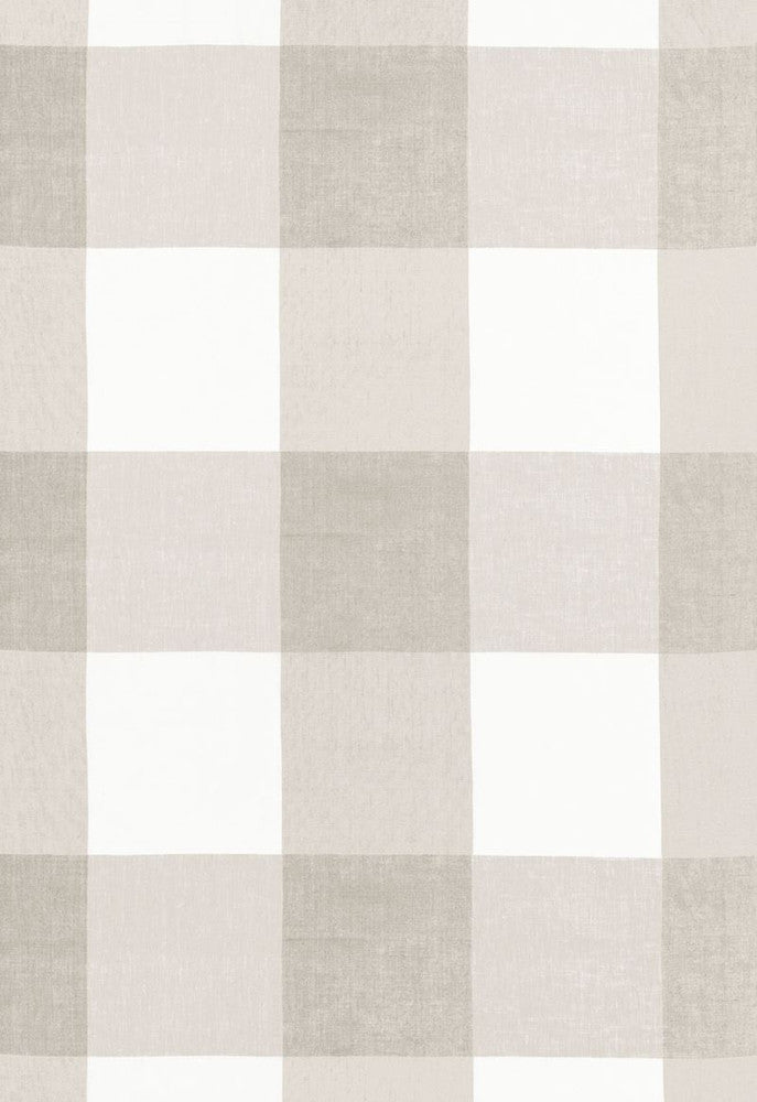 Key Largo Check Zinc 68372 by Schumacher Designer Fabric Calypso 100% Linen Martindale 8,000 Horizontal: 13.5 and Vertical: 14 54 - Swanky Fabrics -