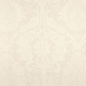 Schumacher Fabric Anna Damask Blanc 68435