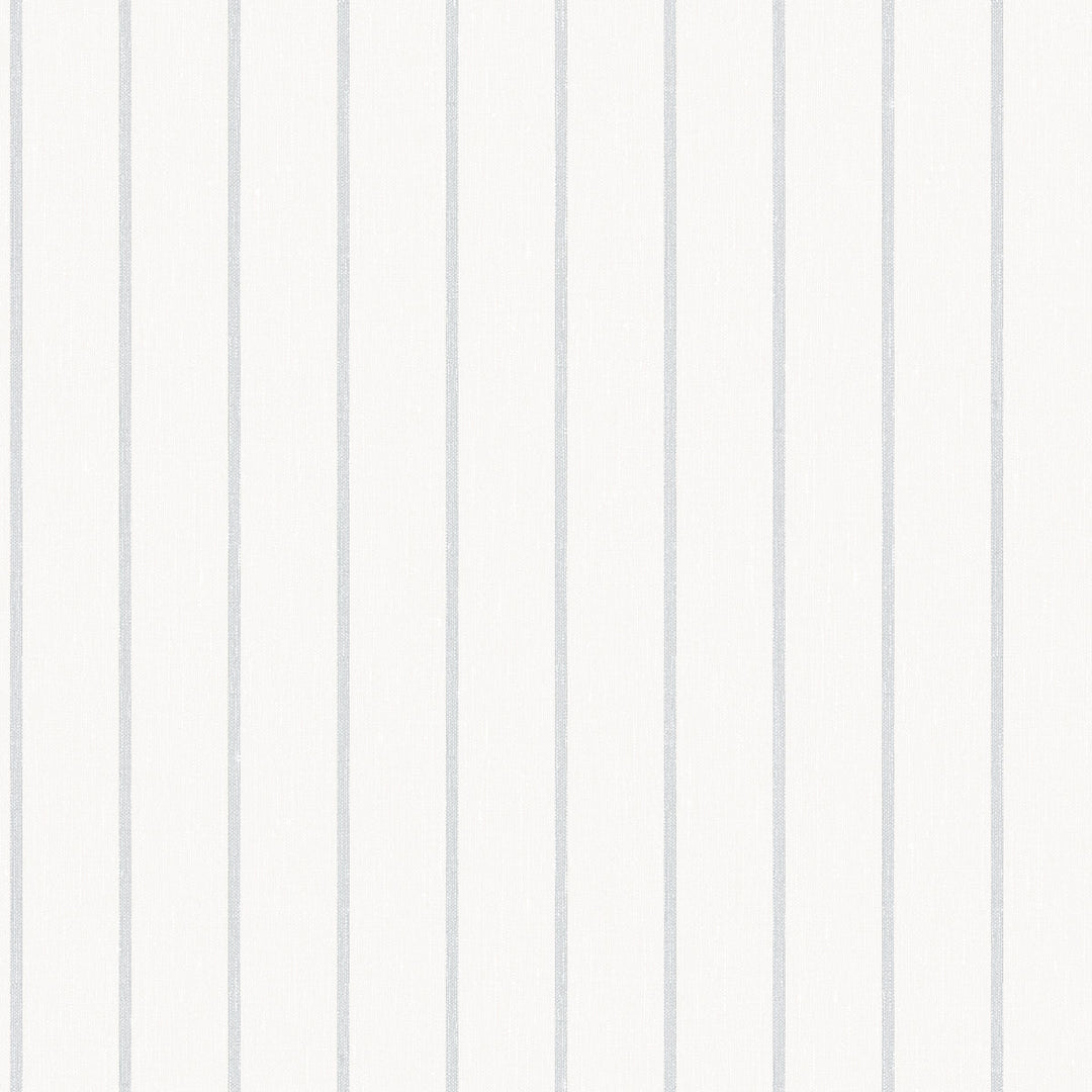 Schumacher Wallcovering Shirt Stripe - White