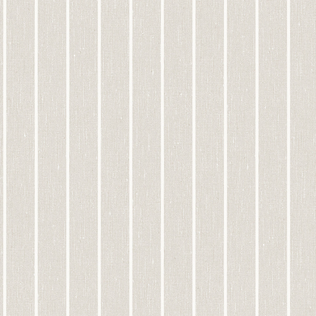 Schumacher Wallcovering Shirt Stripe - Stone