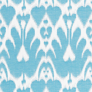 Schumacher Fabric Lela Cotton Ikat Caribbean 68581