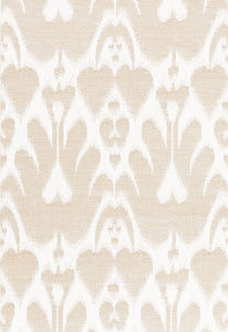 Schumacher Fabric Lela Cotton Ikat Sand 68582