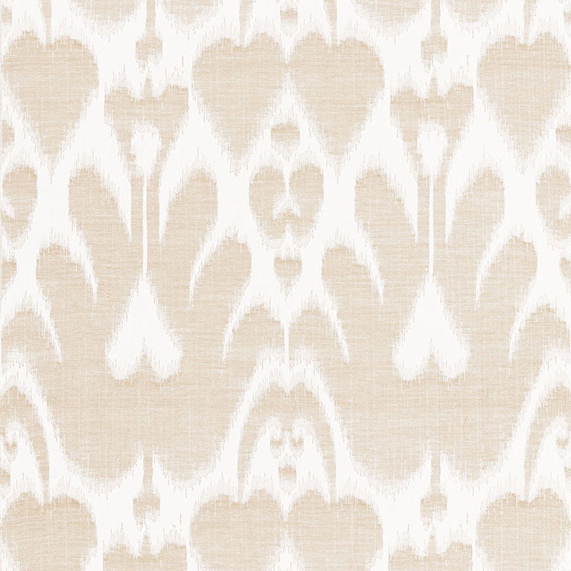 Lela Cotton Ikat Sand 68582 by Schumacher Fabric Schumacher Fabric Lela Cotton Ikat Sand 68582Fabric COTTON 100% ITALY </p><p>Repeat: H: HORZ. 13 3/4" (35CM) , V: VERT. 21 3/4" (55CM) 55 - Fabric Carolina -