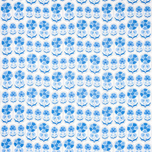 Schumacher Fabric Anjuna Floral Linen Print Porcelain 180481