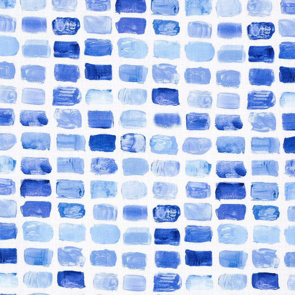 Palette Indoor/Outdoor Lapis 180780 by Schumacher Designer Fabric Mary Mcdonald 6.5" - Swanky Fabrics -