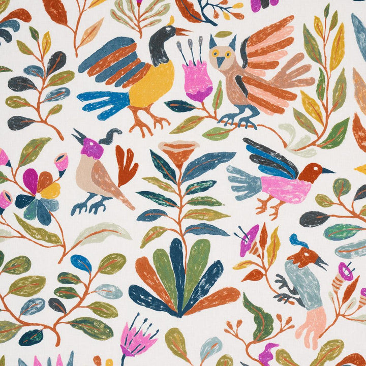 Canopy Multi Birds 180850 by Schumacher Designer Fabric Abel Macias 27.0" - Swanky Fabrics -