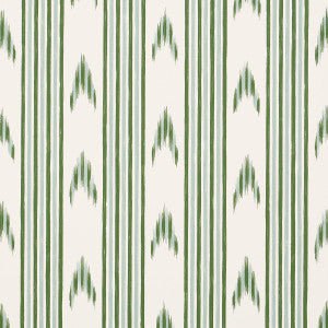 Schumacher Wallpaper Santa Barbara Ikat Leaf Green 5009224