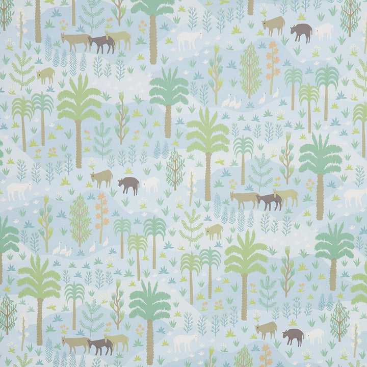 Las Colinas Blue 5013981 by Schumacher Designer Wallpaper Uncommon Threads 18.0" - Swanky Fabrics -