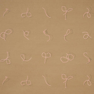 Schumacher Wallpaper Butcher String Red And White On Brown 5014471