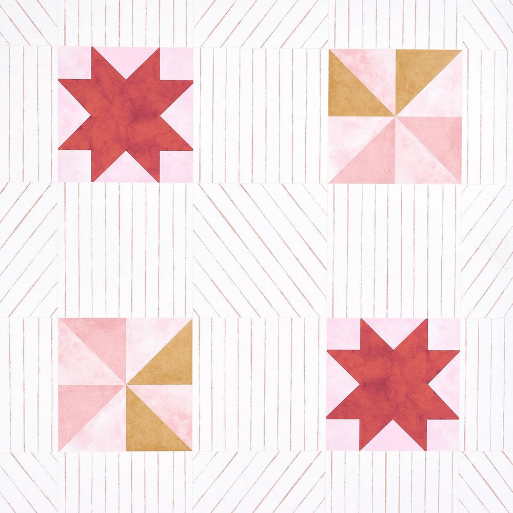 Alexander Red & Earthy Pink 5014550 by Schumacher Designer Wallpaper Backdrop 27.0" - Swanky Fabrics -