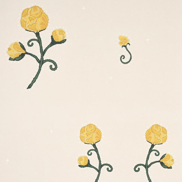 Rhinestone Cowboy Bright Yellow 5014581 by Schumacher Designer Wallpaper Backdrop 27.0" - Swanky Fabrics -