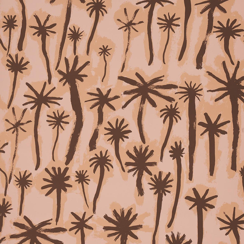 Palmitas Coral 5014600 by Schumacher Designer Wallpaper Abel Macias 27.0" - Swanky Fabrics -