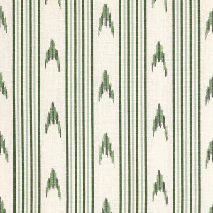Schumacher Fabric Santa Barbara Ikat Leaf Green 74224