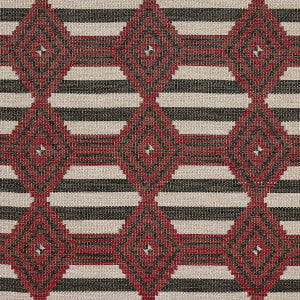 Schumacher Fabric Manta Performance Red & Black 77444