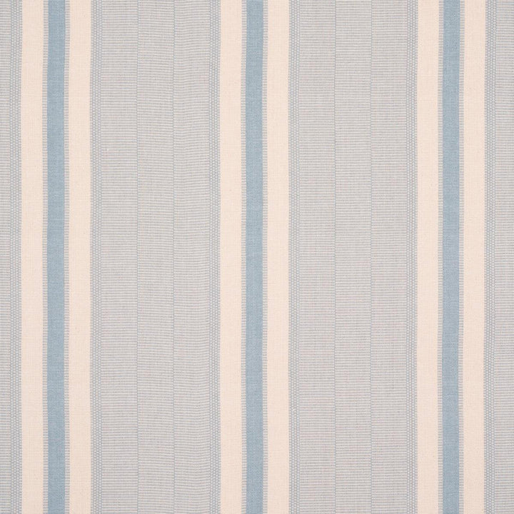 Ipala Hand Woven Stripe Sky 78834 by Schumacher Designer Fabric A Rum Fellow 9.38" - Swanky Fabrics -