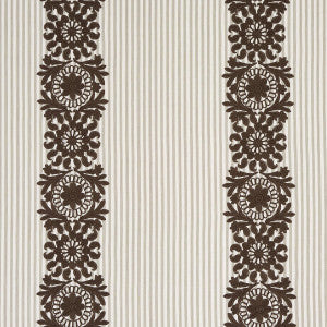 Schumacher Fabric Joelle Stripe Chocolate 81540