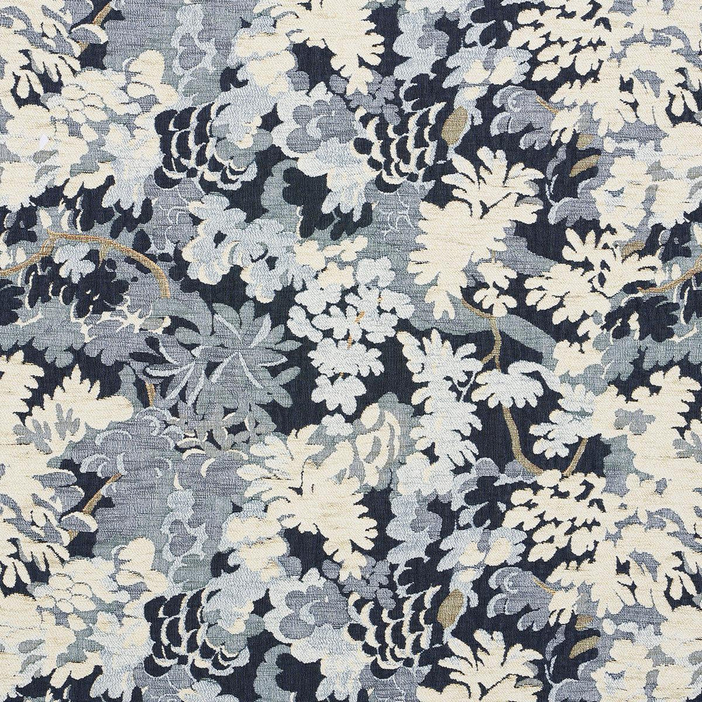 Verdure Tapestry Blue 81851 by Schumacher Designer Fabric Uncommon Threads 27.0" - Swanky Fabrics -
