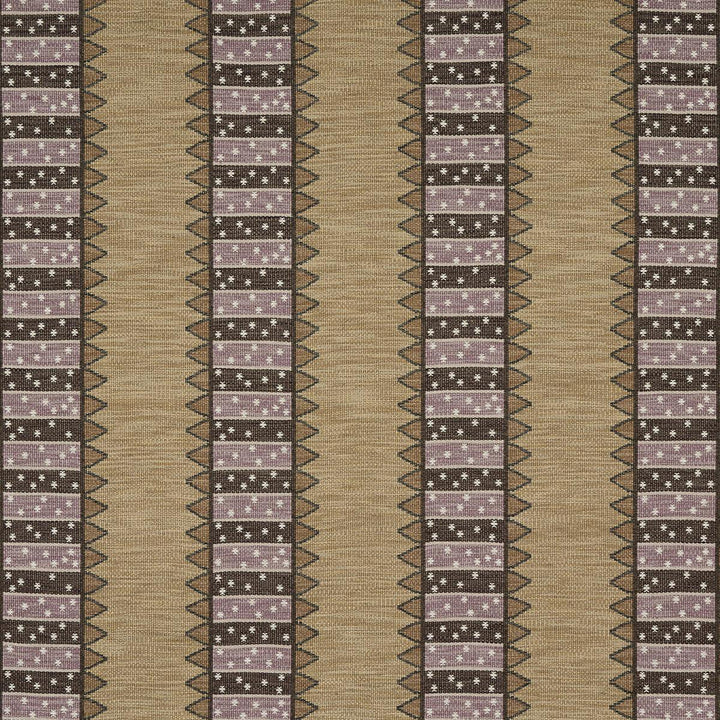 Noor Kilim Stripe Aubergine 81981 by Schumacher Designer Fabric Uncommon Threads 14.17" - Swanky Fabrics -
