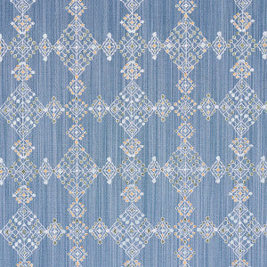 Schumacher Fabric Kalindi Embroidery Denim 82080