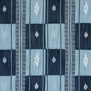 Schumacher Fabric Aravali Patchwork Denim And Indigo 82090