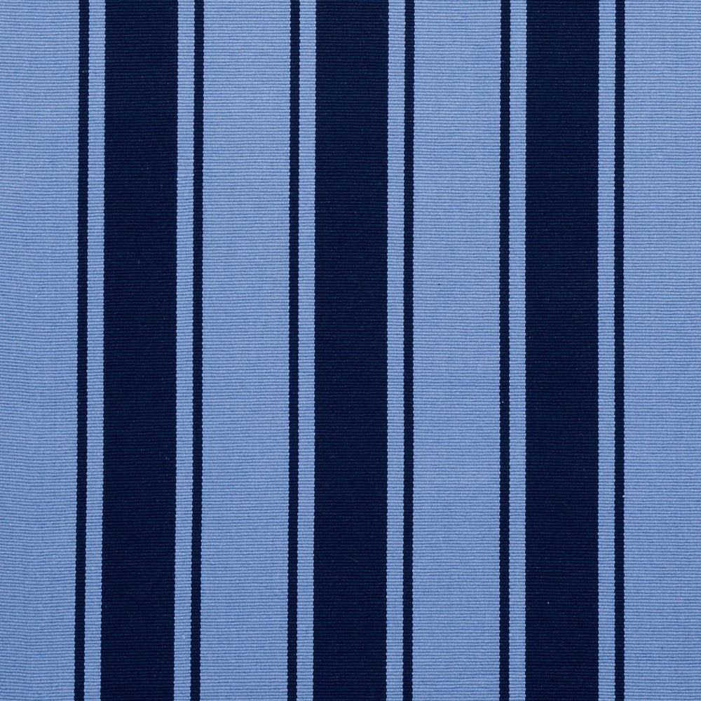 Tangier Stripe Blue Tonal 82270 by Schumacher Designer Fabric Johnson Hartig 5.88" - Swanky Fabrics -