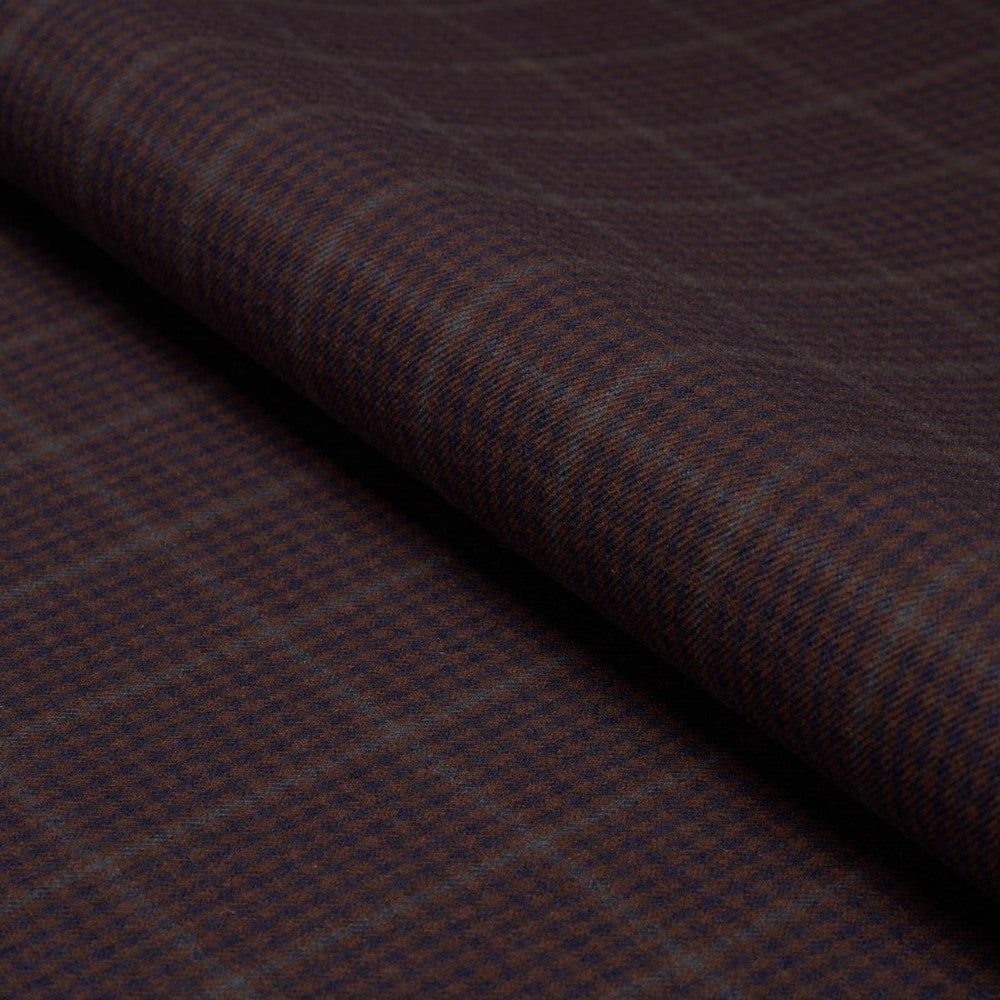 Aldridge Wool Houndstooth Burgundy 82332 by Schumacher Designer Fabric Patterson Flynn 2.12" - Swanky Fabrics -