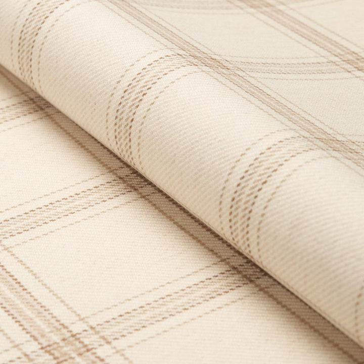 Blackburn Merino Plaid Ivory 82340 by Schumacher Designer Fabric Patterson Flynn 4.38" - Swanky Fabrics -