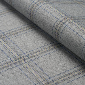 Schumacher Fabric Blackburn Merino Plaid Grey 82342