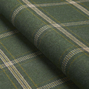 Schumacher Fabric Blackburn Merino Plaid Green 82343