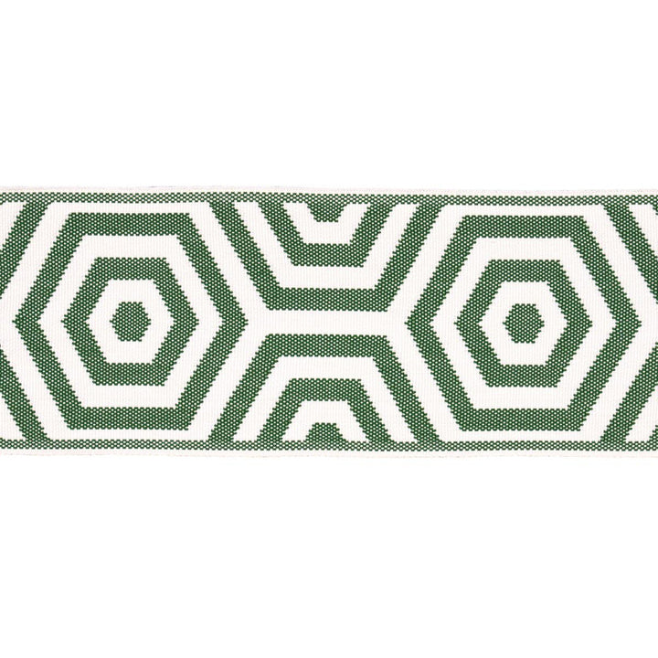 Bees Knees Indoor/Outdoor Tape Green 82451 by Schumacher Designer Trim Mary Mcdonald 5.0" - Swanky Fabrics -