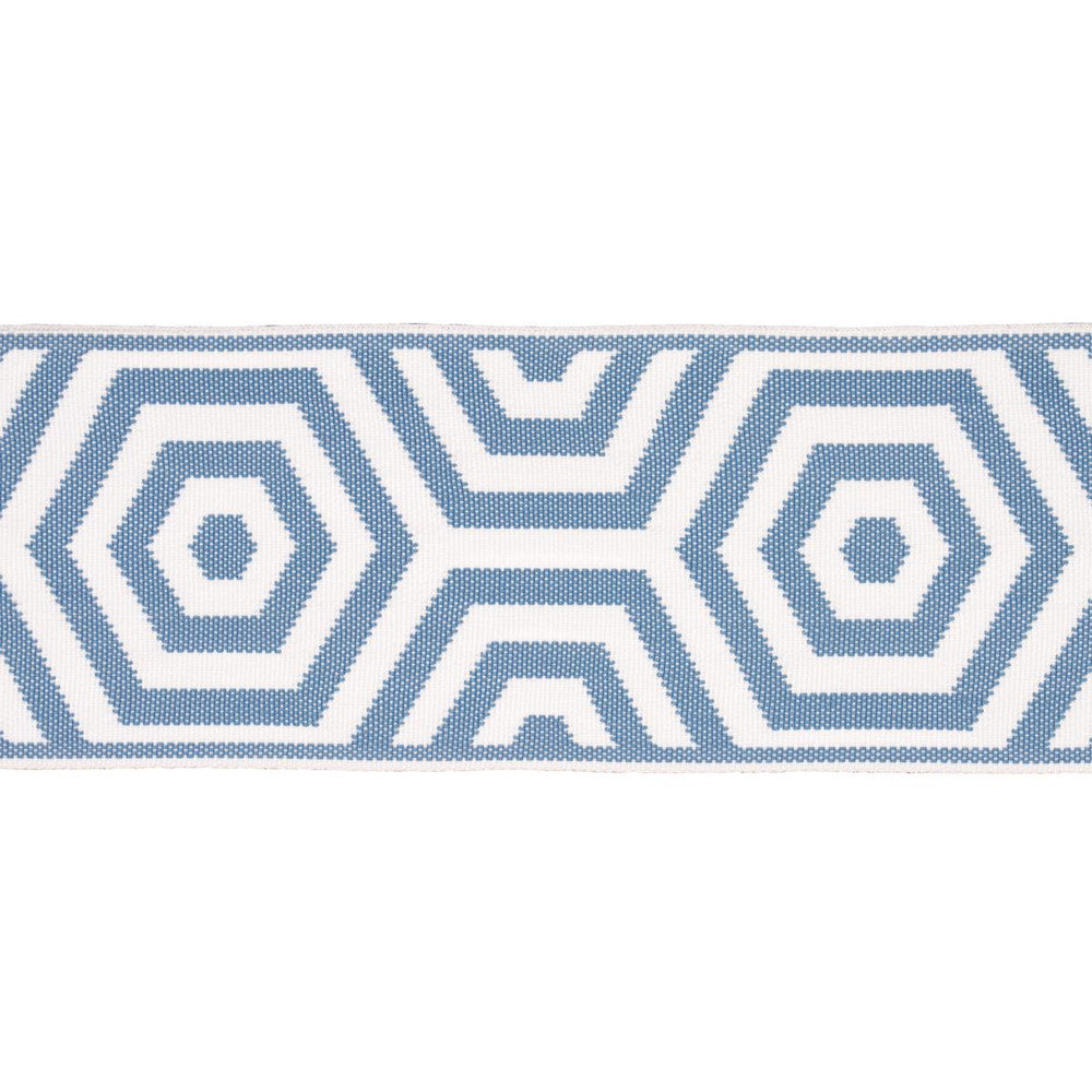 Bees Knees Indoor/Outdoor Tape Sky 82453 by Schumacher Designer Trim Mary Mcdonald 5.0" - Swanky Fabrics -