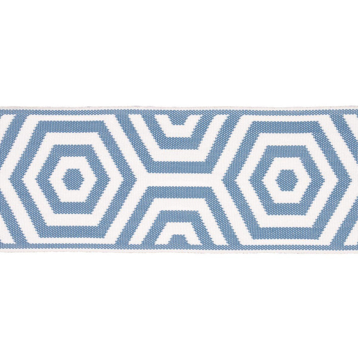 Bees Knees Indoor/Outdoor Tape Sky 82453 by Schumacher Designer Trim Mary Mcdonald 5.0" - Swanky Fabrics -