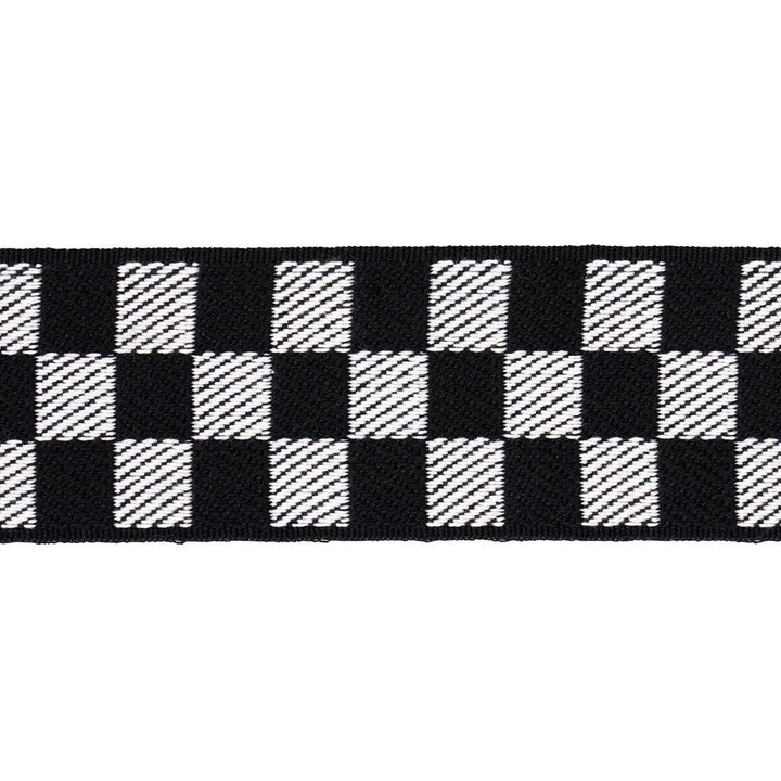 Zee Tape Black & Ivory 82480 by Schumacher Designer Trim Charlap Hyman & Herrero 1.0" - Swanky Fabrics -