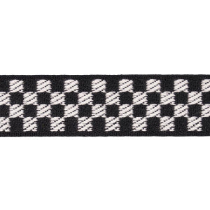 Schumacher Trim Zee Tape Narrow Black & Ivory 82490