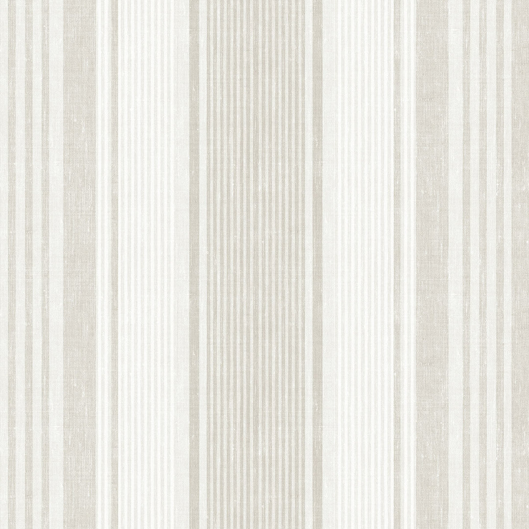 Schumacher Wallcovering Linen Stripe By Boråstapeter - Natural