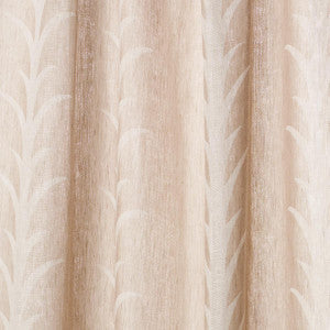 Schumacher Fabric Acanthus Stripe Sheer Taupe 180800
