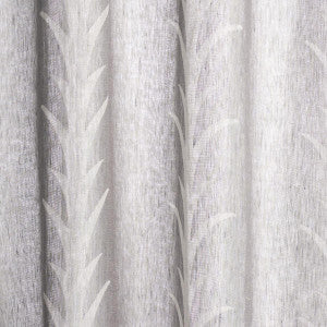 Schumacher Fabric Acanthus Stripe Sheer Carbon 180801