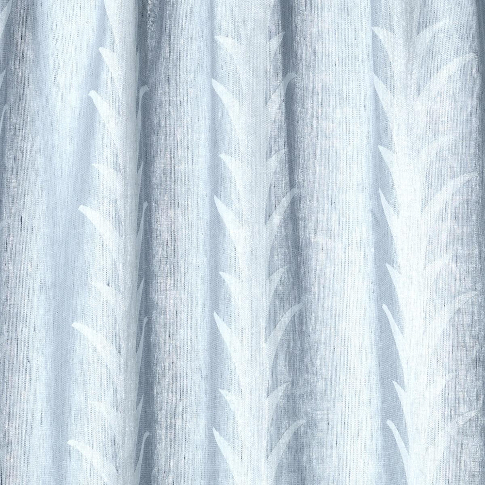 Acanthus Stripe Sheer Slate 180802 by Schumacher Designer Fabric Essentials: Sheers & Casements 5.0" - Swanky Fabrics -