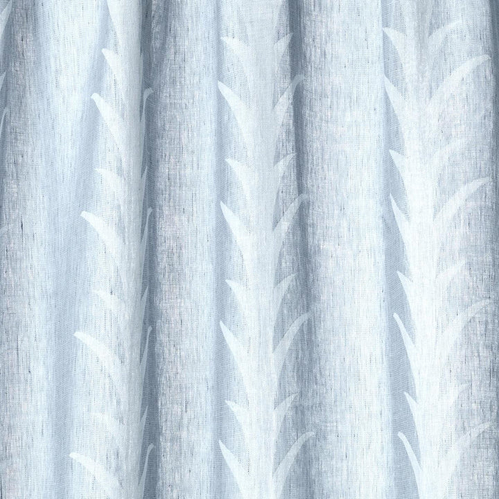 Acanthus Stripe Sheer Slate 180802 by Schumacher Designer Fabric Essentials: Sheers & Casements 5.0" - Swanky Fabrics -