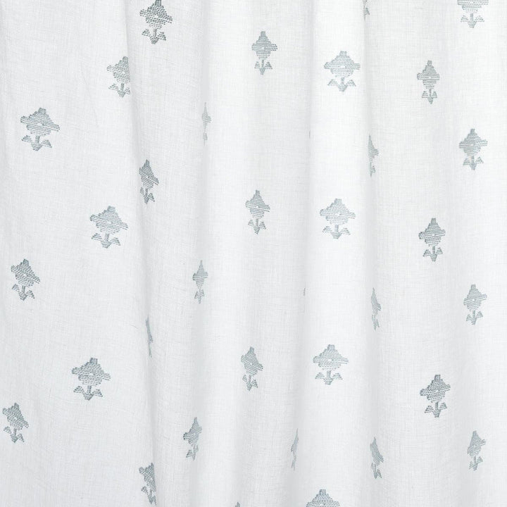 Rubia Sheer Sky 82551 by Schumacher Designer Fabric Essentials: Sheers & Casements 6.25" - Swanky Fabrics -